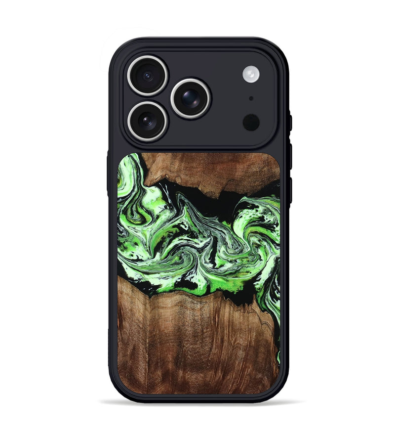 iPhone 17 Pro Wood Phone Case - Jan (Green, 812915)