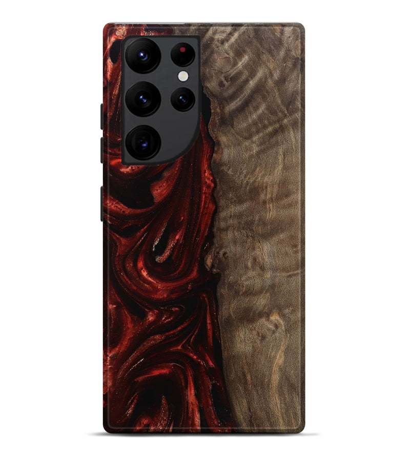 Galaxy S22 Ultra Wood Live Edge Phone Case - Uriah (Red, 812948)