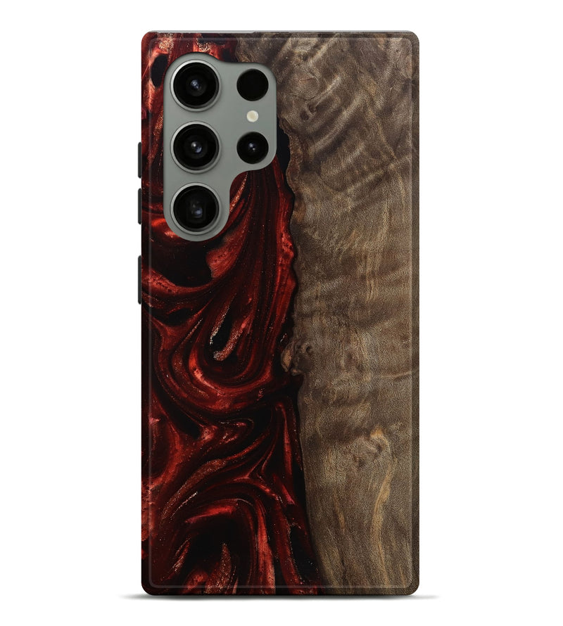 Galaxy S24 Ultra Wood Live Edge Phone Case - Uriah (Red, 812948)
