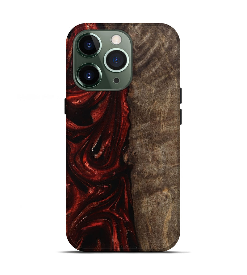 iPhone 13 Pro Wood Live Edge Phone Case - Uriah (Red, 812948)