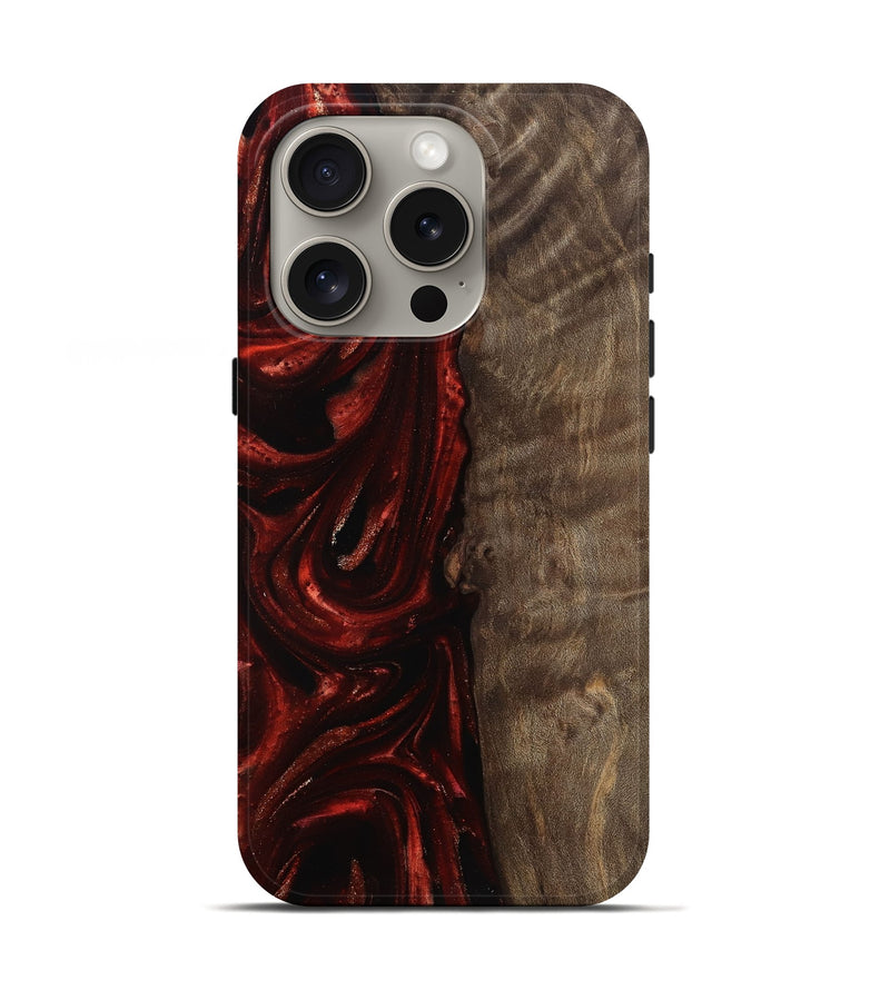 iPhone 16 Pro Wood Live Edge Phone Case - Uriah (Red, 812948)