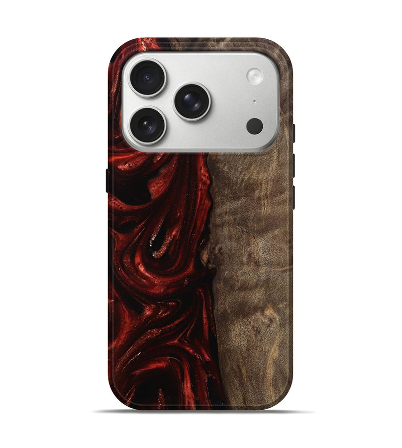 iPhone 17 Pro Wood Live Edge Phone Case - Uriah (Red, 812948)