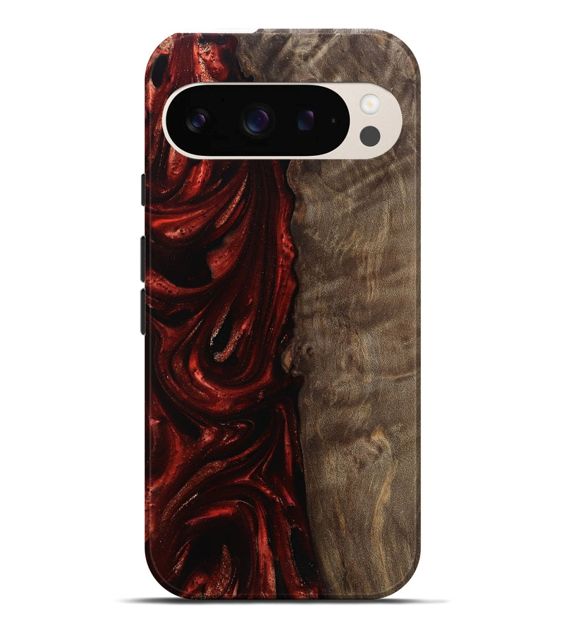 Pixel 9 Pro XL Wood Live Edge Phone Case - Uriah (Red, 812948)