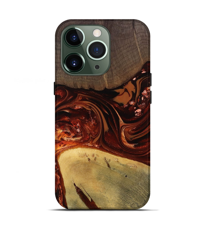 iPhone 13 Pro Wood Live Edge Phone Case - Kasen (Red, 812949)