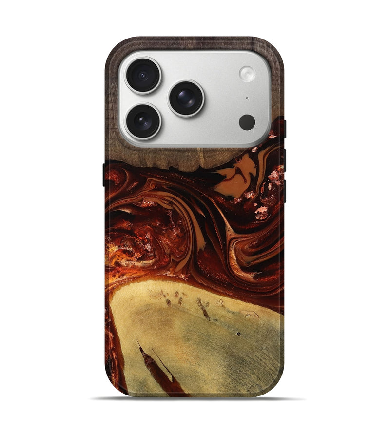 iPhone 17 Pro Wood Live Edge Phone Case - Kasen (Red, 812949)