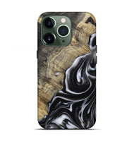 iPhone 13 Pro Wood Live Edge Phone Case - Billy (Black & White, 812951)