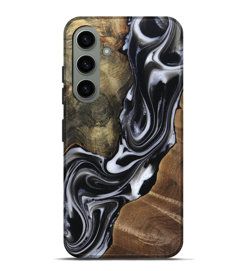 Galaxy S24 Plus Wood Live Edge Phone Case - Shawna (Black & White, 812953)