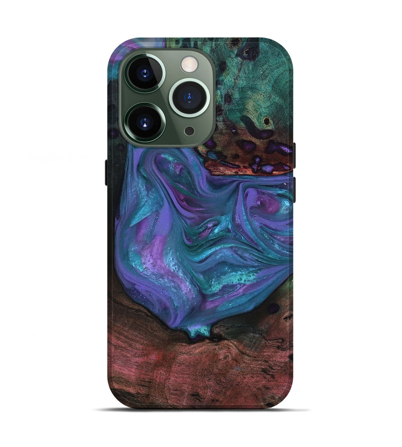 iPhone 13 Pro Wood Live Edge Phone Case - Andrew (Purple, 812954)
