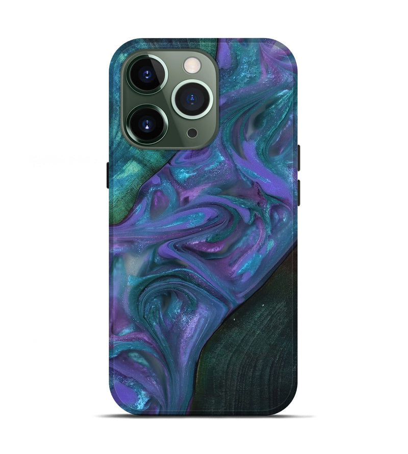iPhone 13 Pro Wood Live Edge Phone Case - Jenni (Purple, 812956)