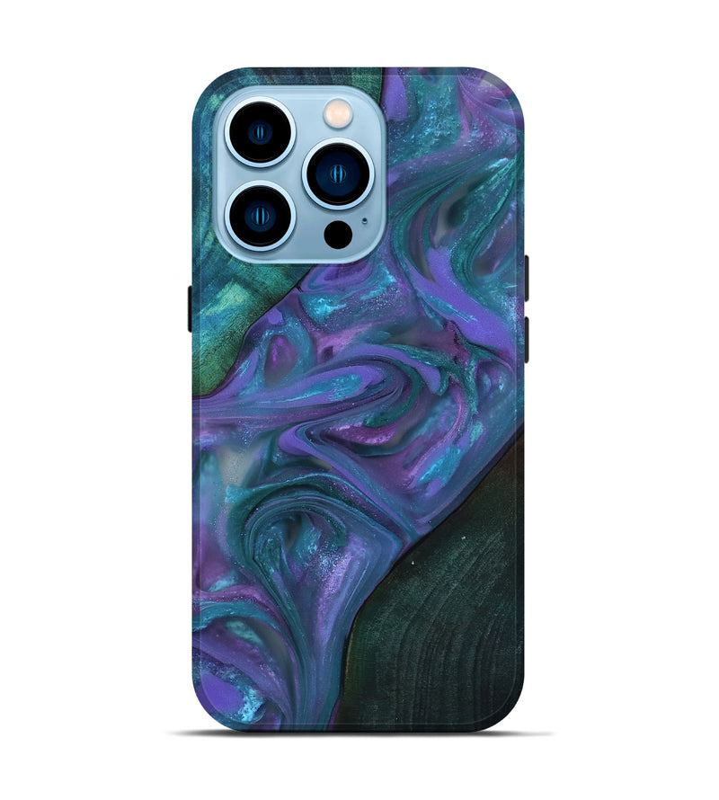iPhone 14 Pro Wood Live Edge Phone Case - Jenni (Purple, 812956)