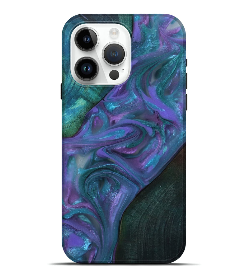 iPhone 15 Pro Max Wood Live Edge Phone Case - Jenni (Purple, 812956)