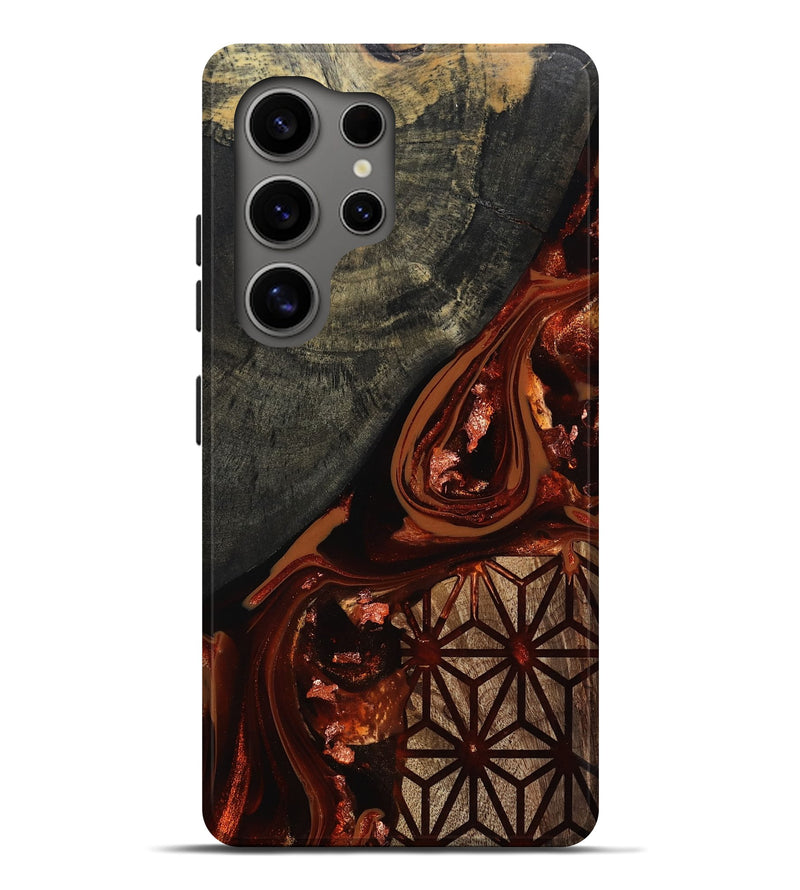 Galaxy S25 Ultra Wood Live Edge Phone Case - Briggs (Red, 812958)
