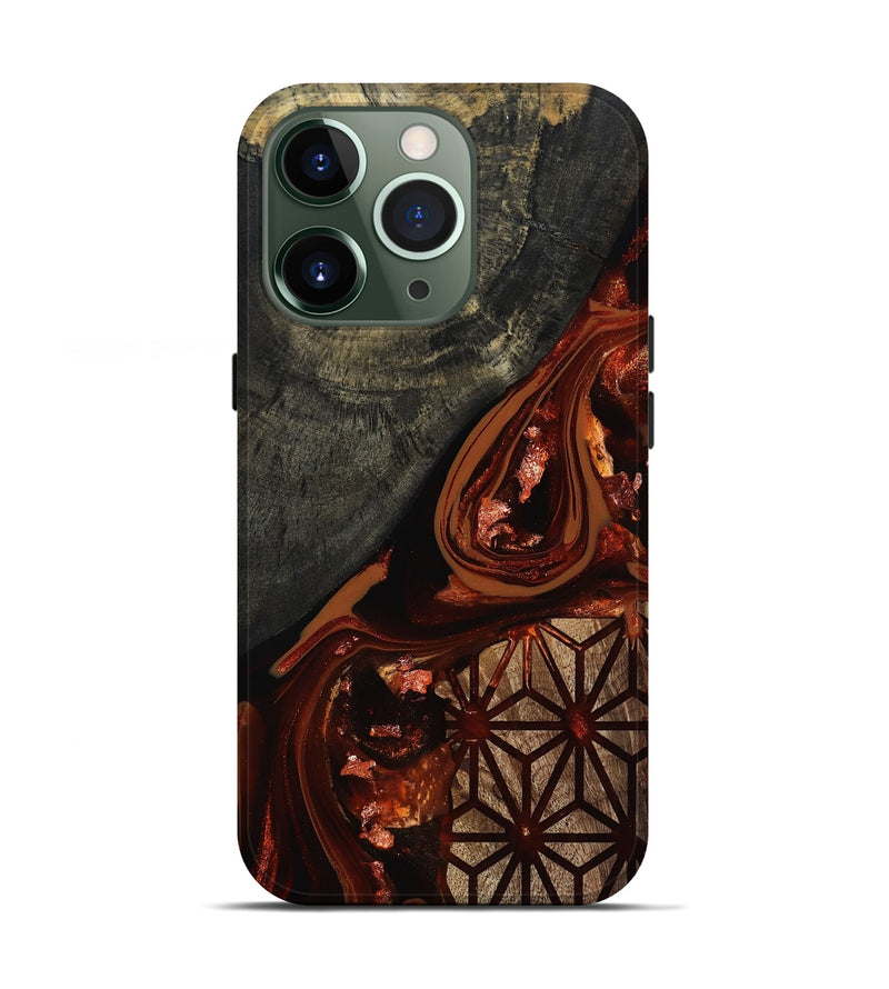 iPhone 13 Pro Wood Live Edge Phone Case - Briggs (Red, 812958)