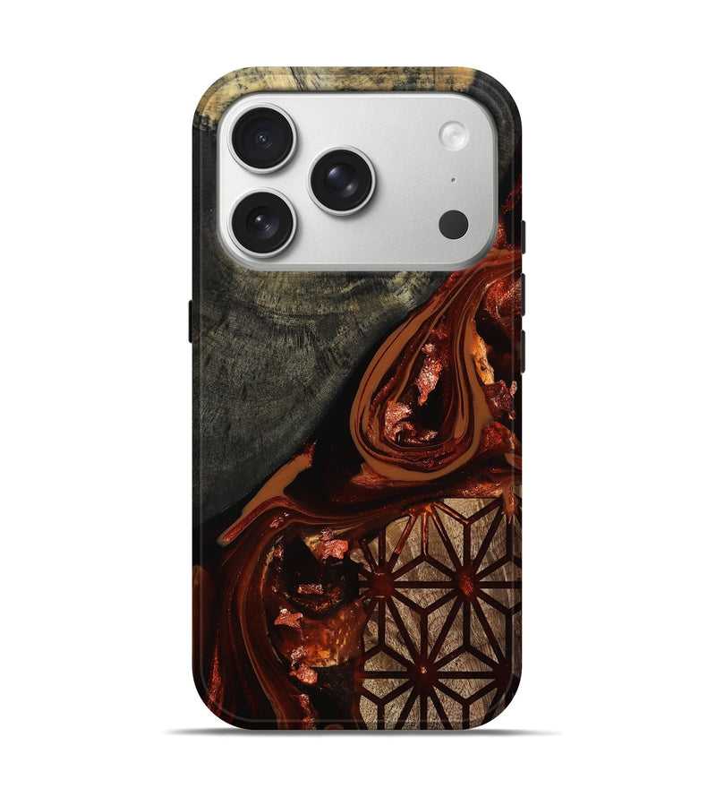 iPhone 17 Pro Wood Live Edge Phone Case - Briggs (Red, 812958)