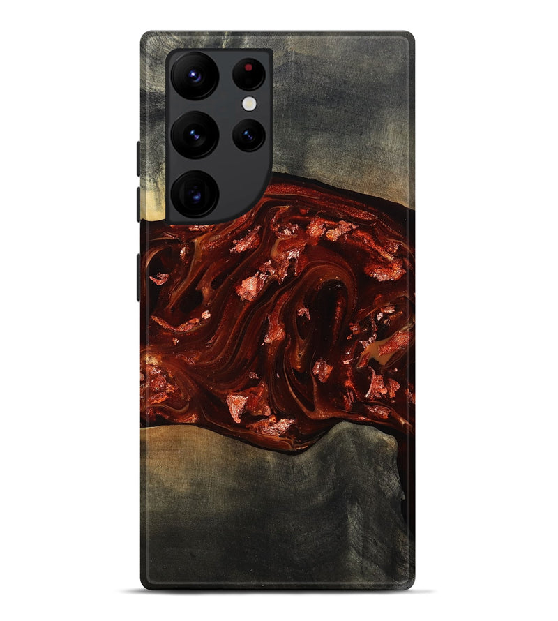 Galaxy S22 Ultra Wood Live Edge Phone Case - Lucien (Red, 812960)