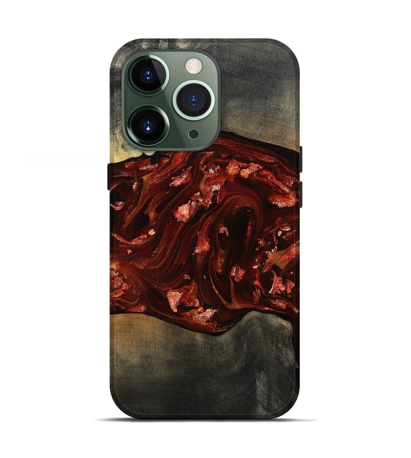 iPhone 13 Pro Wood Live Edge Phone Case - Lucien (Red, 812960)