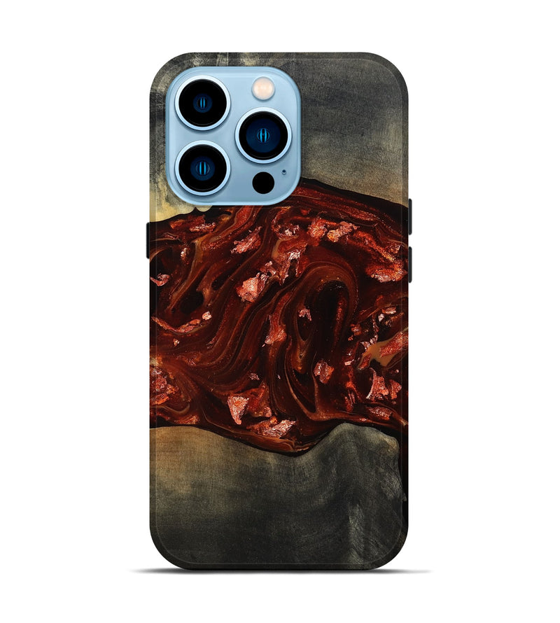 iPhone 14 Pro Wood Live Edge Phone Case - Lucien (Red, 812960)