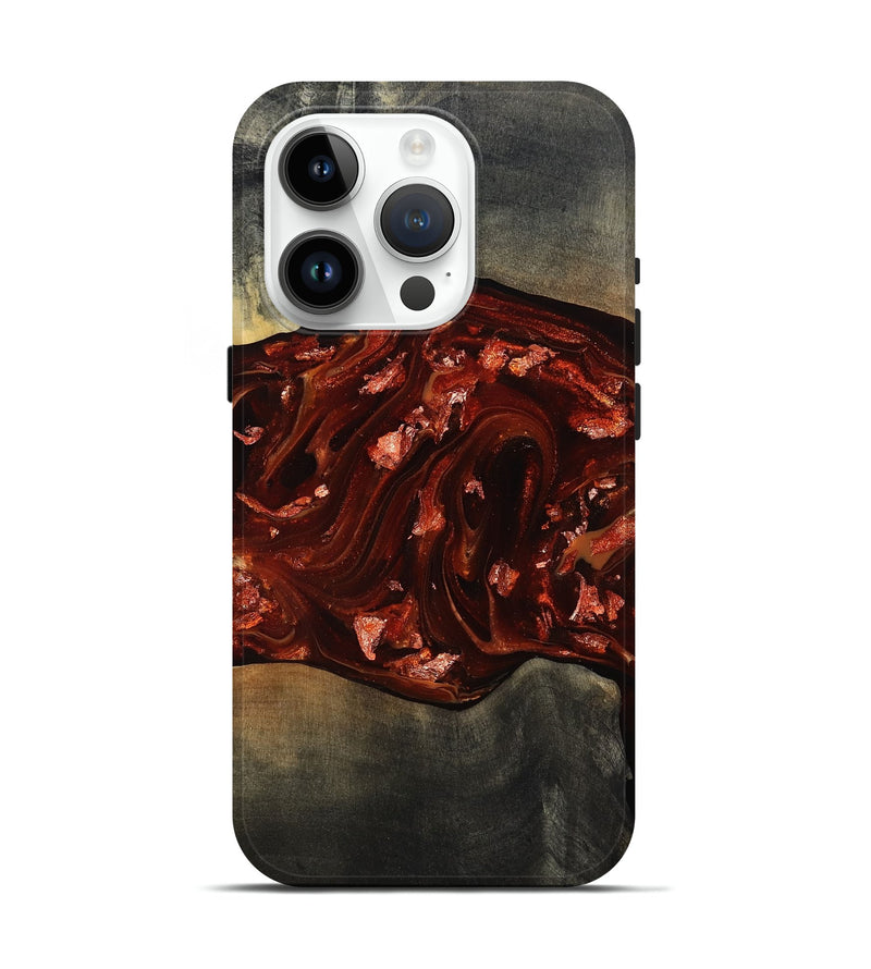 iPhone 15 Pro Wood Live Edge Phone Case - Lucien (Red, 812960)