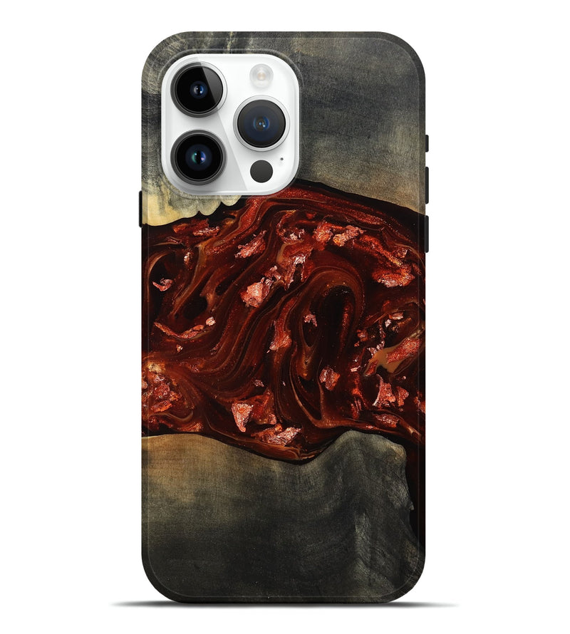 iPhone 15 Pro Max Wood Live Edge Phone Case - Lucien (Red, 812960)