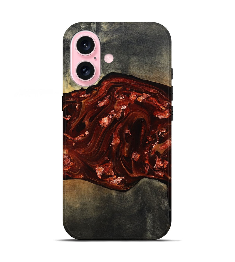 iPhone 17 Wood Live Edge Phone Case - Lucien (Red, 812960)