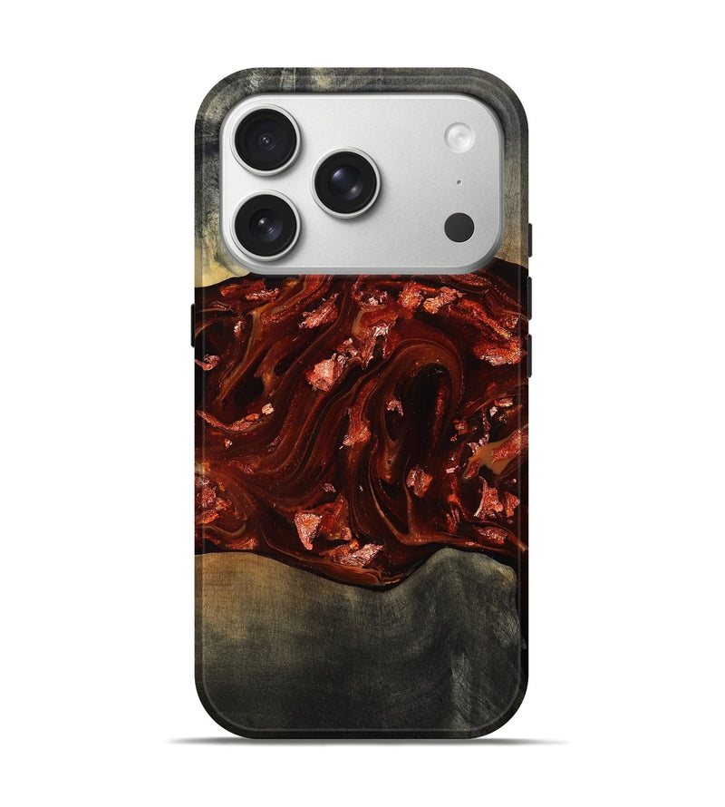 iPhone 17 Pro Wood Live Edge Phone Case - Lucien (Red, 812960)