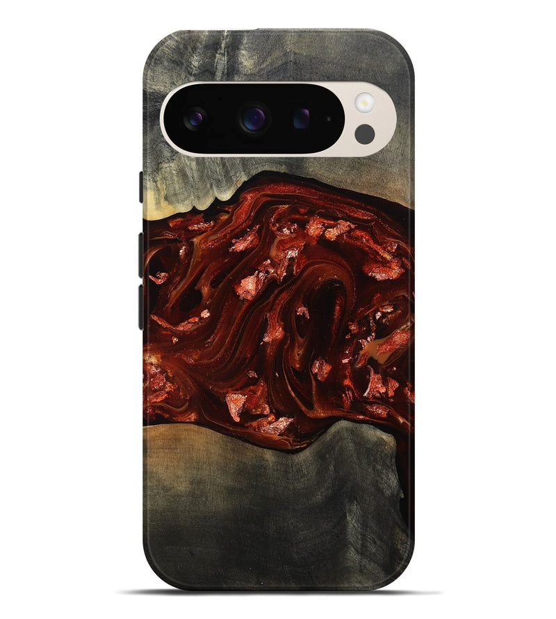 Pixel 9 Pro XL Wood Live Edge Phone Case - Lucien (Red, 812960)
