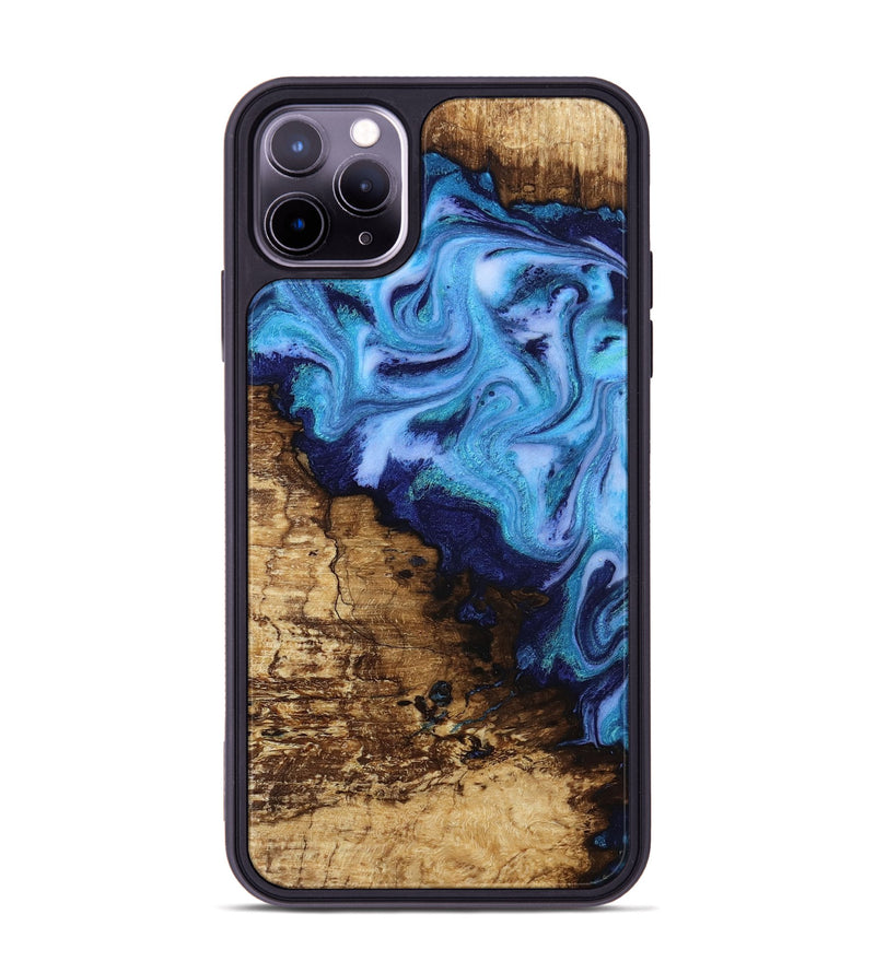 iPhone 11 Pro Max Wood Phone Case - Wilder (Blue, 812970)