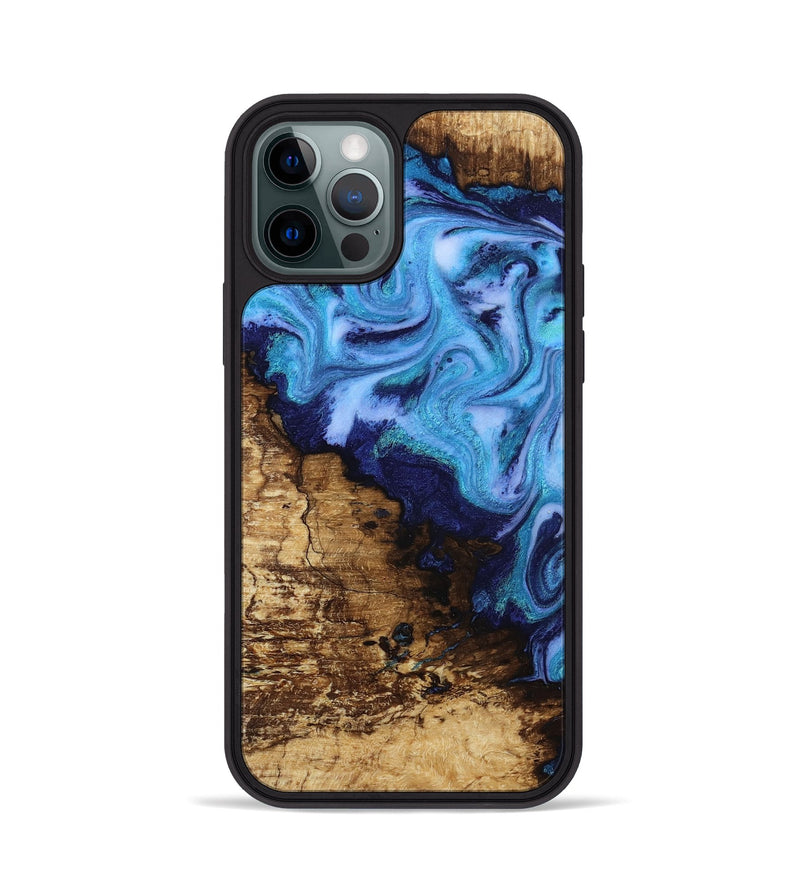iPhone 12 Pro Wood Phone Case - Wilder (Blue, 812970)