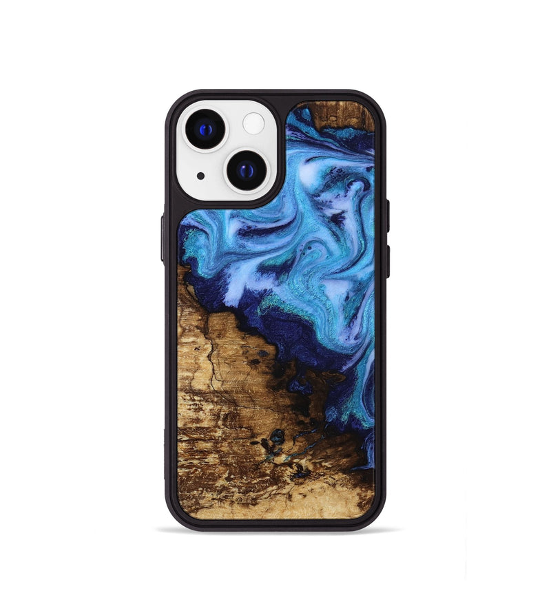 iPhone 13 mini Wood Phone Case - Wilder (Blue, 812970)