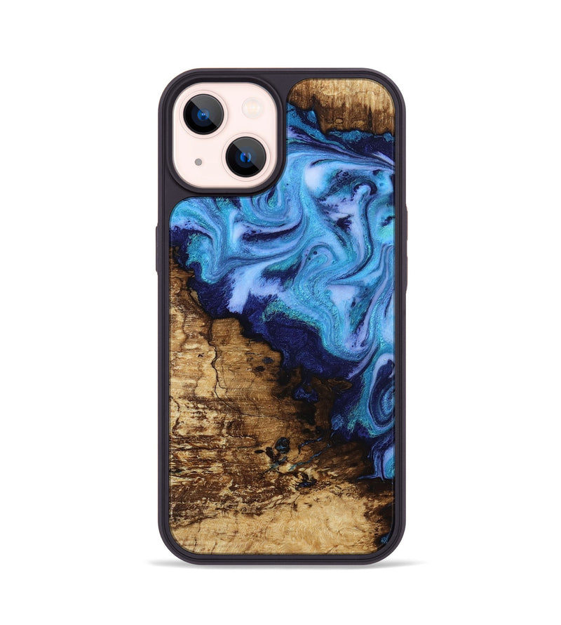 iPhone 14 Wood Phone Case - Wilder (Blue, 812970)