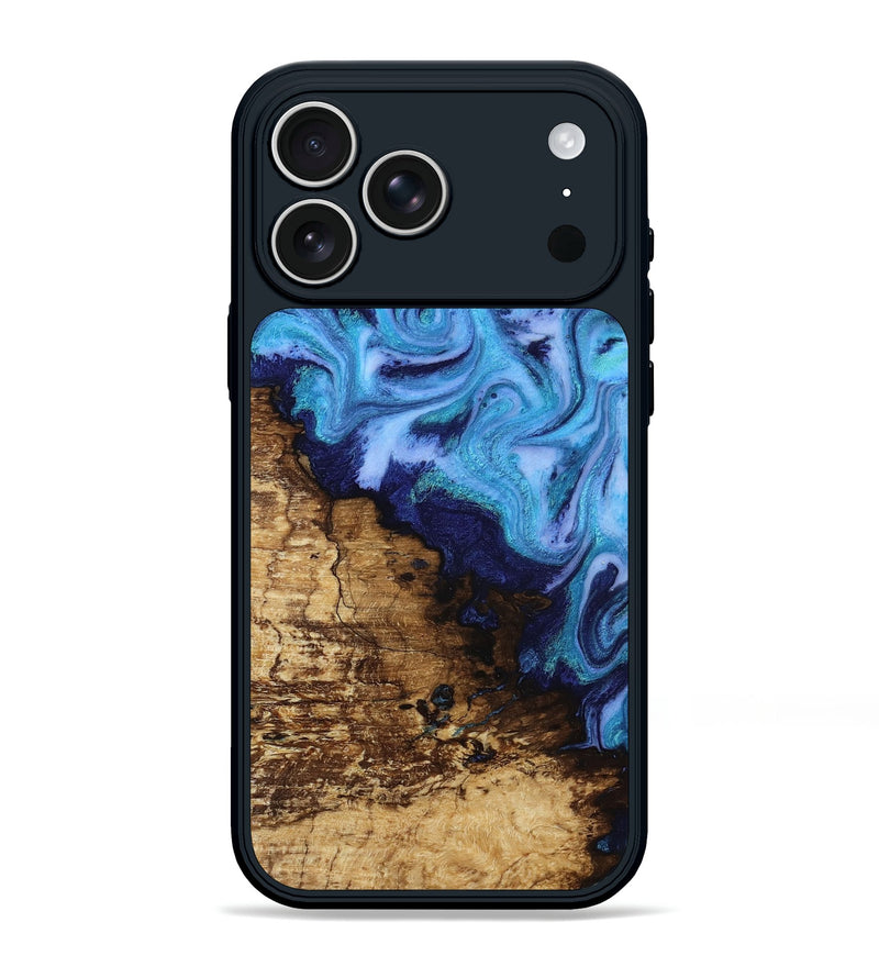 iPhone 17 Pro Max Wood Phone Case - Wilder (Blue, 812970)