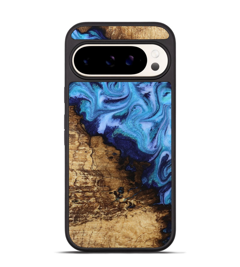 Pixel 9 Wood Phone Case - Wilder (Blue, 812970)