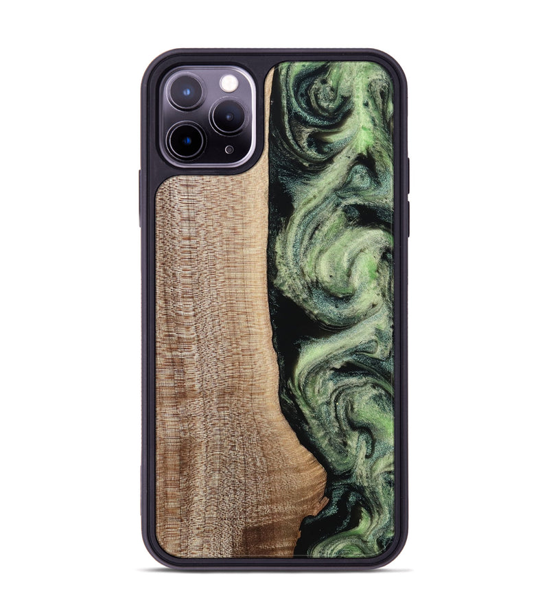 iPhone 11 Pro Max Wood Phone Case - Lina (Green, 812973)