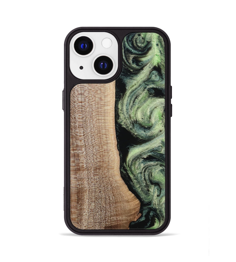 iPhone 13 Wood Phone Case - Lina (Green, 812973)