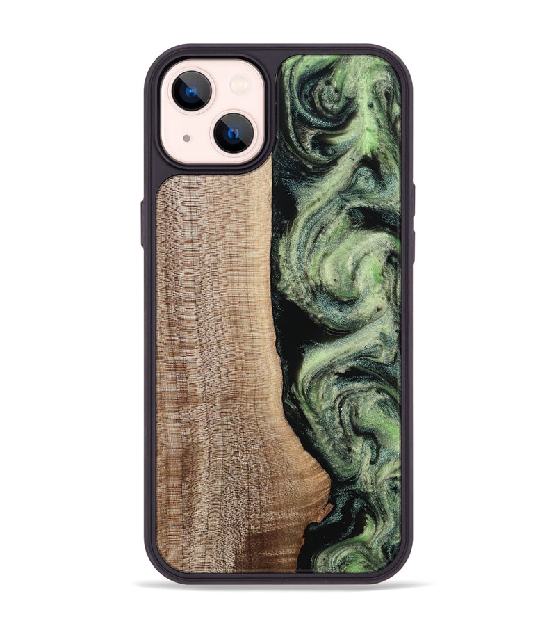 iPhone 14 Plus Wood Phone Case - Lina (Green, 812973)