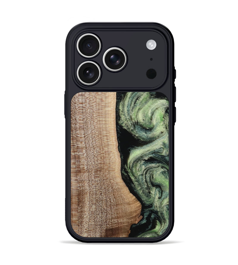 iPhone 17 Pro Wood Phone Case - Lina (Green, 812973)