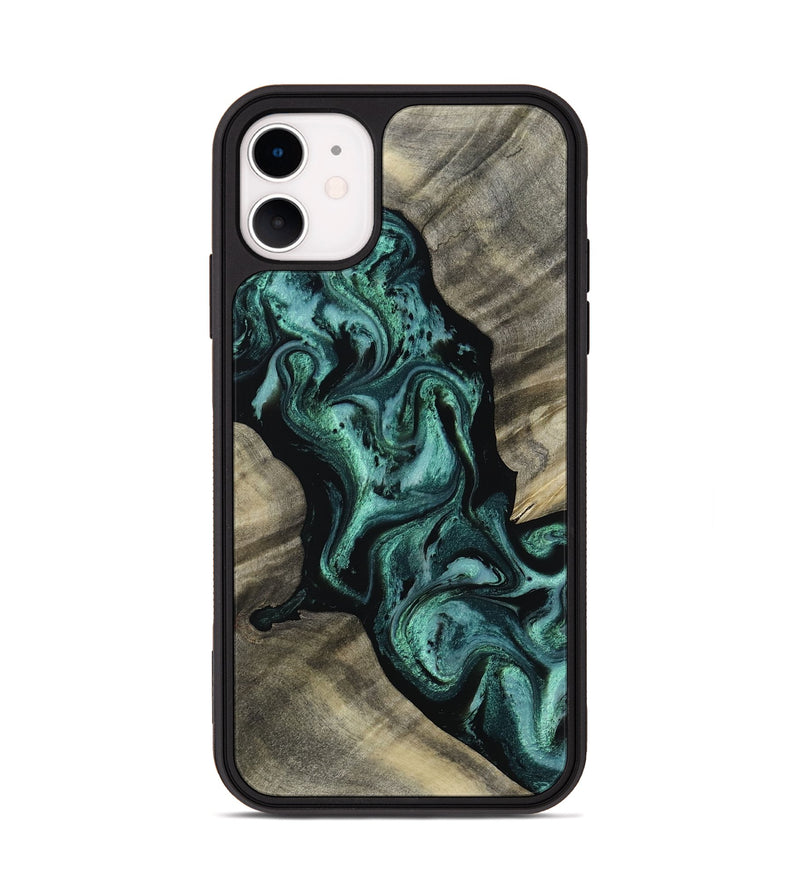 iPhone 11 Wood Phone Case - Alyson (Green, 812974)