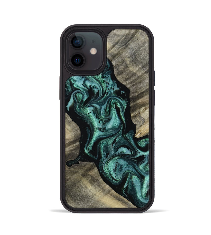 iPhone 12 Wood Phone Case - Alyson (Green, 812974)
