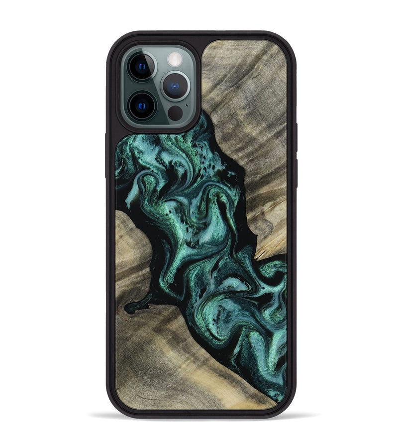 iPhone 12 Pro Max Wood Phone Case - Alyson (Green, 812974)