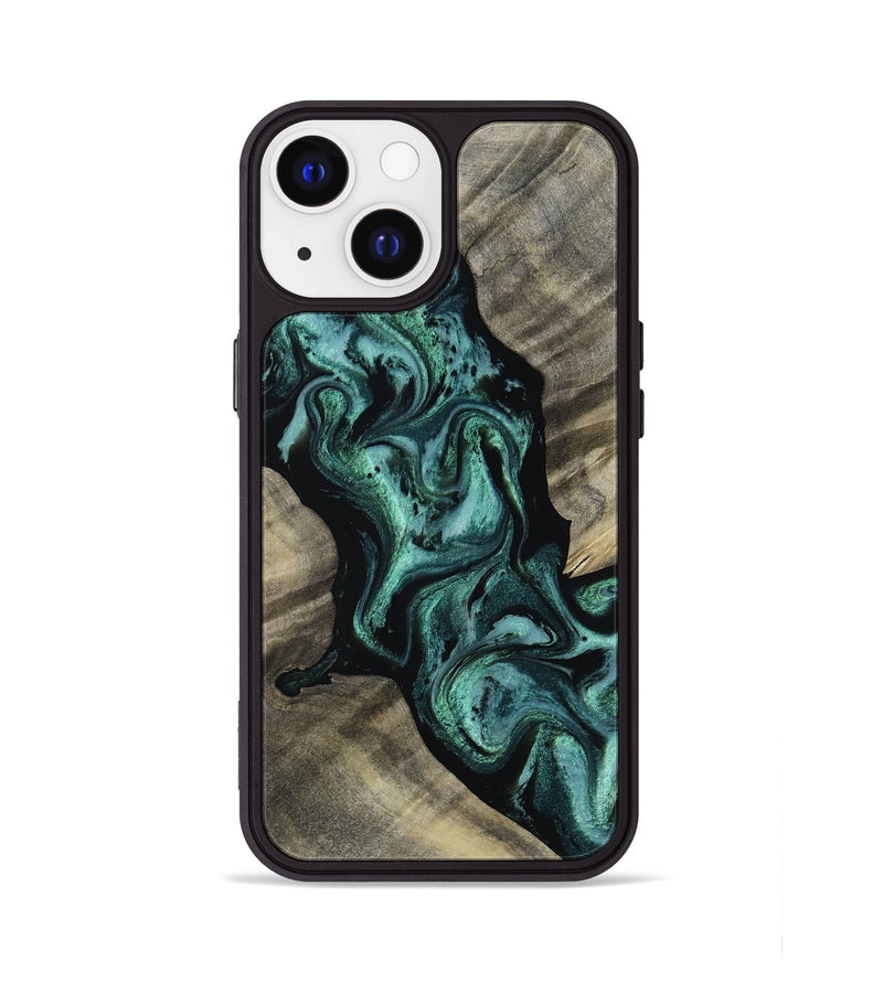 iPhone 13 Wood Phone Case - Alyson (Green, 812974)
