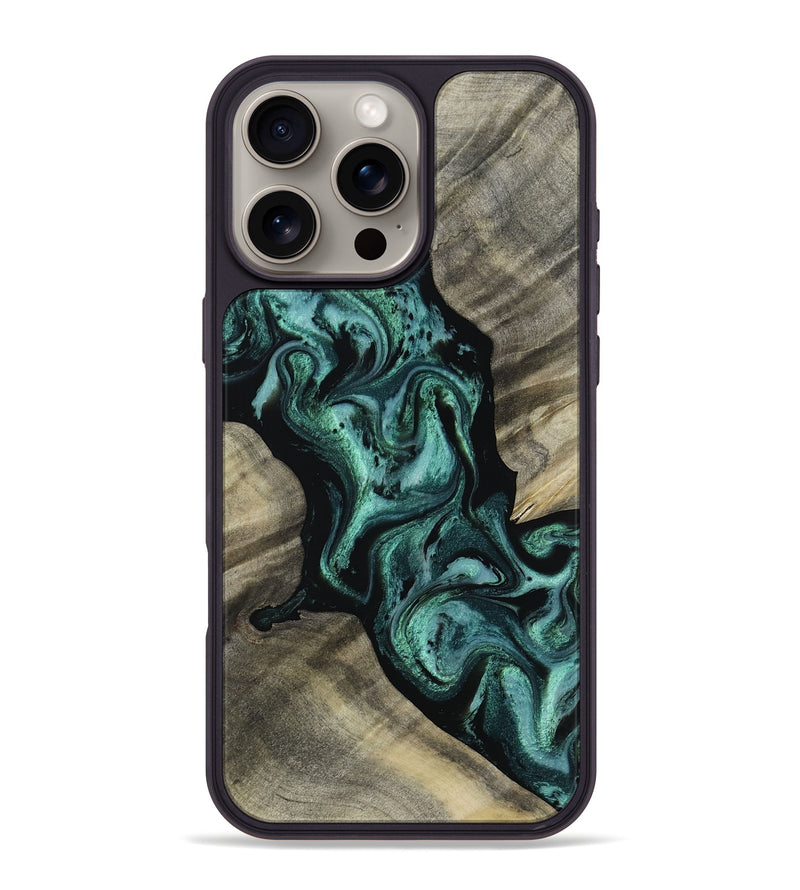 iPhone 16 Pro Max Wood Phone Case - Alyson (Green, 812974)
