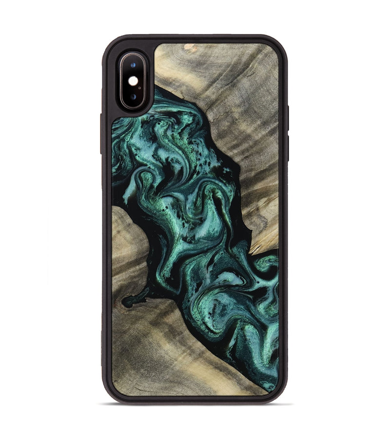 iPhone Xs Max Wood Phone Case - Alyson (Green, 812974)