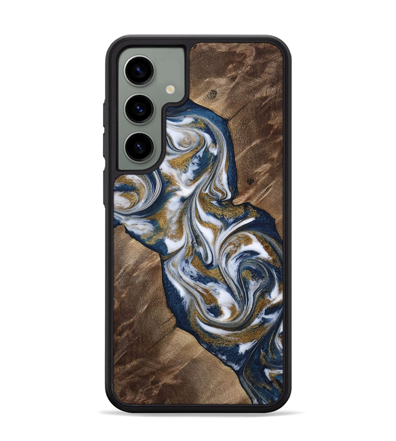 Galaxy S24 Plus Wood Phone Case - Kye (Teal & Gold, 812978)