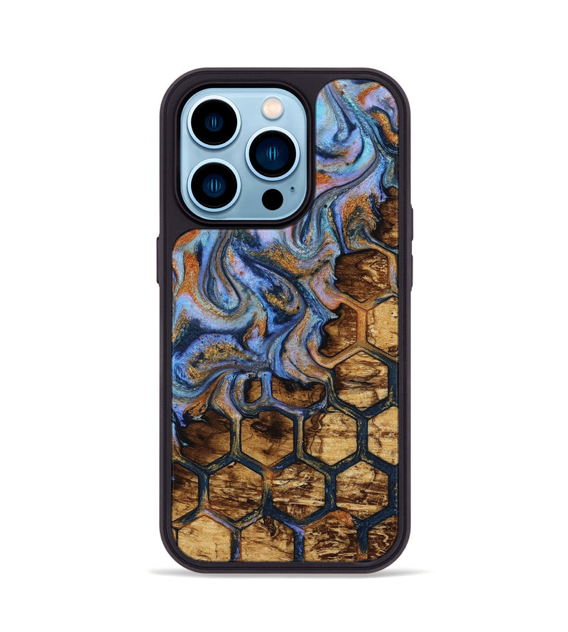 iPhone 14 Pro Wood Phone Case - Aryan (Pattern, 813002)