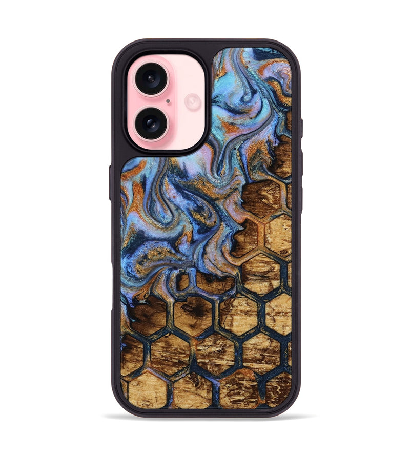 iPhone 16 Wood Phone Case - Aryan (Pattern, 813002)