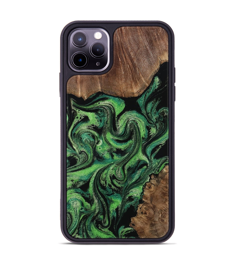 iPhone 11 Pro Max Wood Phone Case - Rio (Green, 813051)