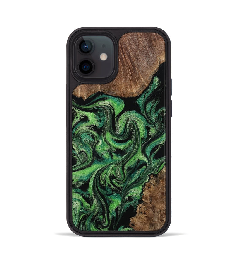 iPhone 12 Wood Phone Case - Rio (Green, 813051)