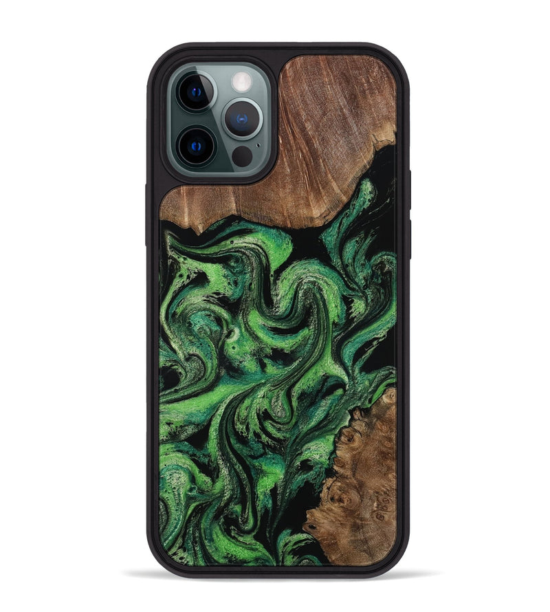 iPhone 12 Pro Max Wood Phone Case - Rio (Green, 813051)