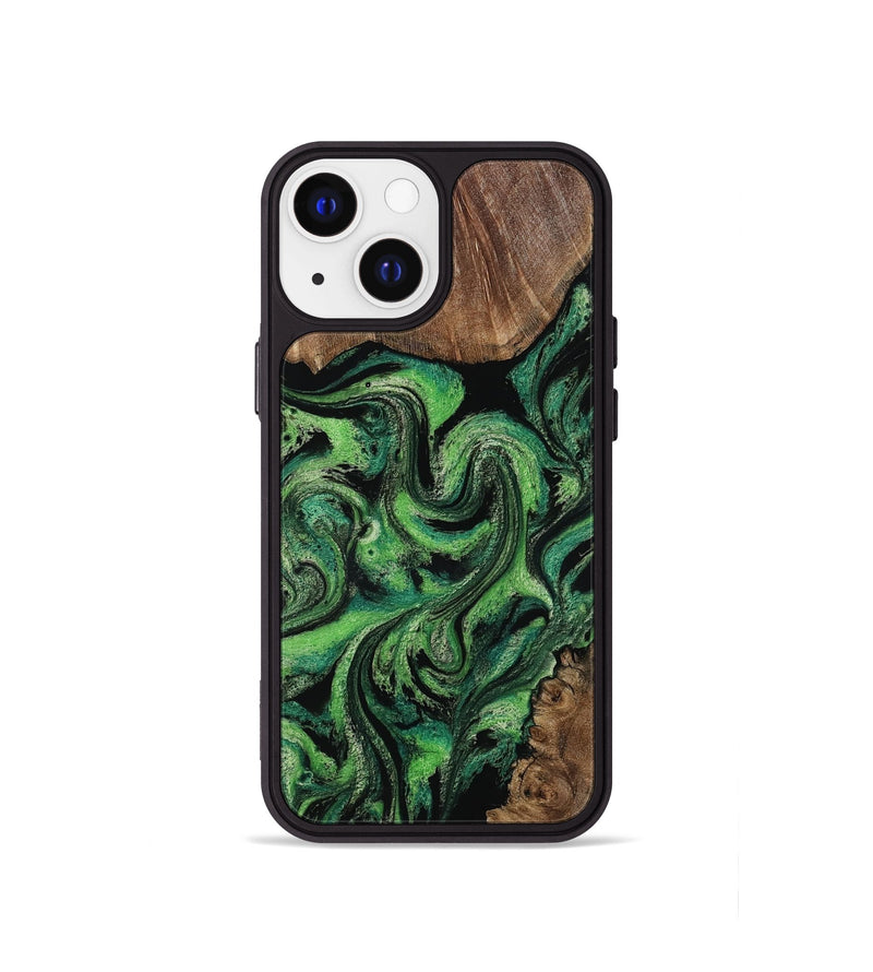 iPhone 13 mini Wood Phone Case - Rio (Green, 813051)
