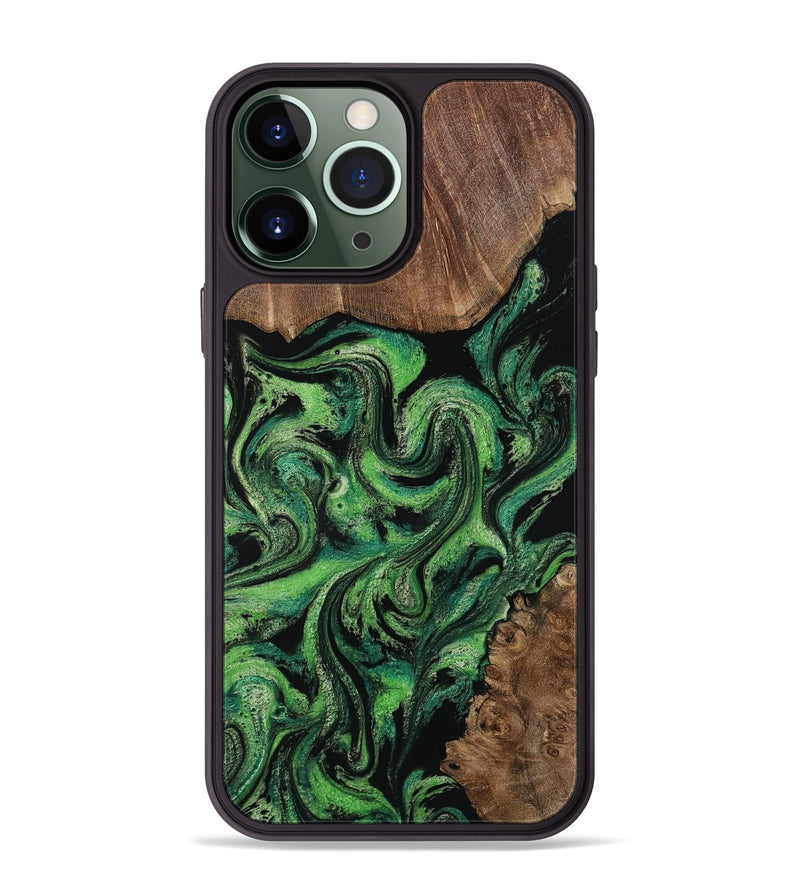 iPhone 13 Pro Max Wood Phone Case - Rio (Green, 813051)